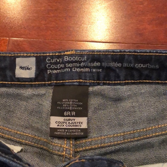 Mossimo 6R curvy bootcut women’s 6 regular jeans - Picture 2 of 5